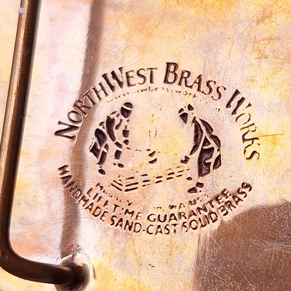 Brass Belt Buckle Mens Vintage Handmade Hand Cast Forged Metal Calvary Gifts Him - Picture 3 of 10